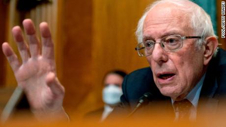 Chairman Bernie Sanders presides over a Senate Budget Committee hearing. 