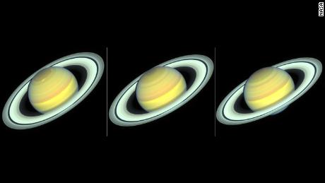 Hubble spies colorful change of seasons on Saturn