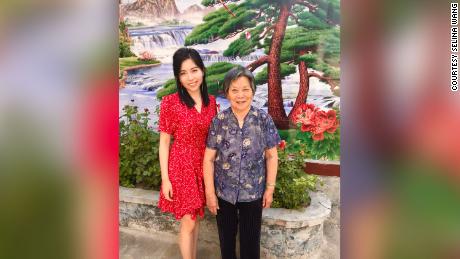 Selina Wang with her grandmother at her relatives&#39; home village in Henan, China. 