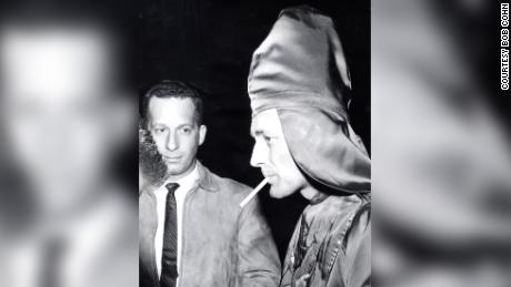 Robert Shelton, in the foreground with a cigarette, was the leader of the United Klans of America.