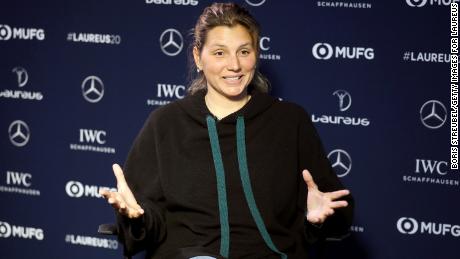 Gabeira gives an interview prior to the Laureus World Sports Awards in Berlin on February 17, 2020. She was nominated as Action Sportsperson of the Year in 2014 and 2019. 