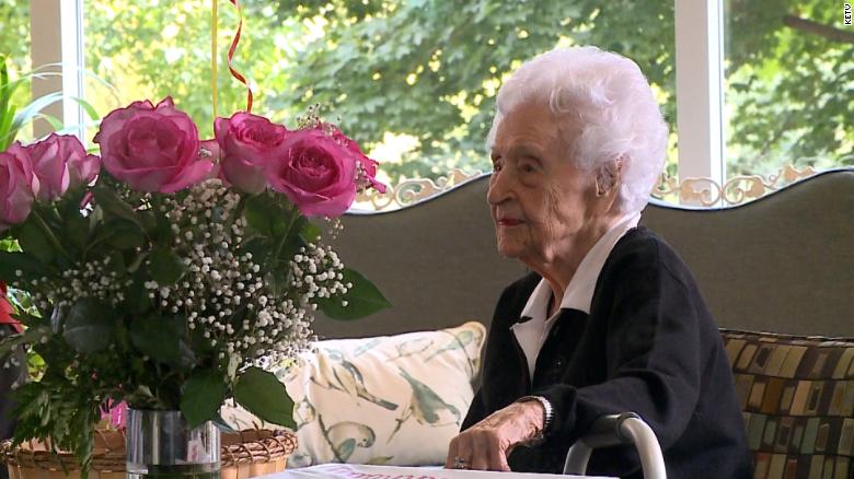 She just became the oldest living person in the US and all she wants is to be able to eat meals with her friend again
