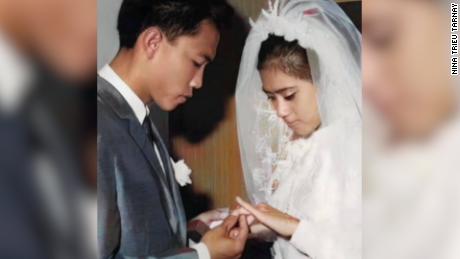 The author&#39;s parents, Harry Hung Trieu and Tina Bui Trieu, when they married on April 12, 1967.