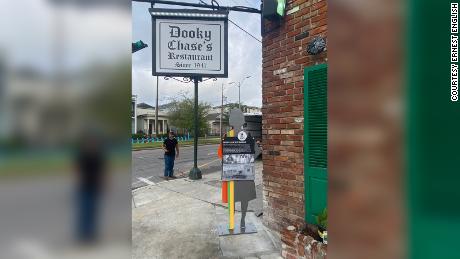 The marker outside of Dooky Chase&#39;s Restaurant. 