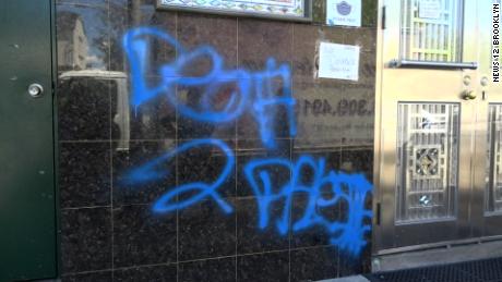 A NYC mosque was vandalized with anti-Palestinian graffiti