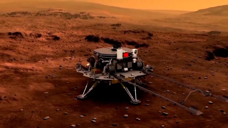 China's space agency just gave the Communist Party a big 100th birthday gift: a rover on Mars