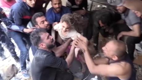 6-year-old airstrike survivor pulled from rubble