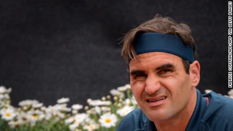 Roger Federer reacts during his defeat against Pablo Andujar.