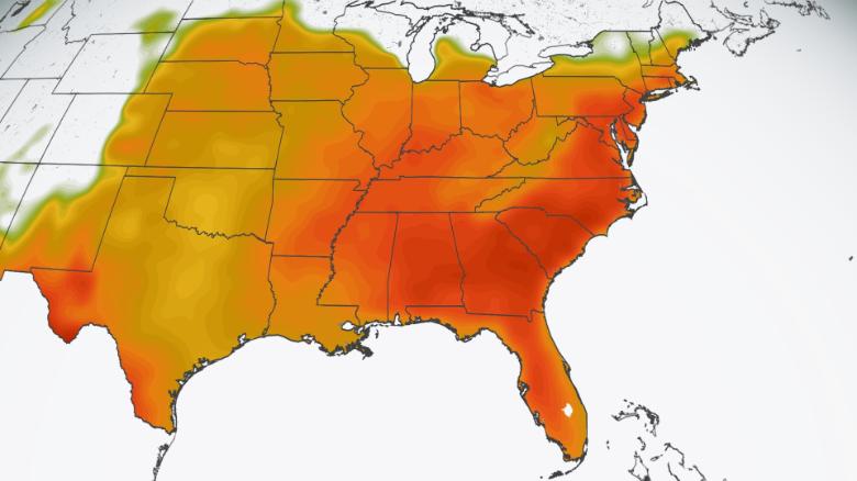 A massive heat dome is about to make the Southeast sweat