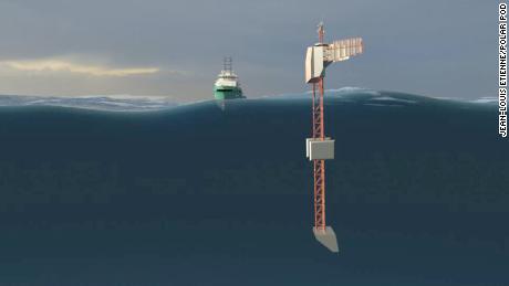 Seawater ballast tanks will help &quot;flip&quot; the structure and keep it steady.