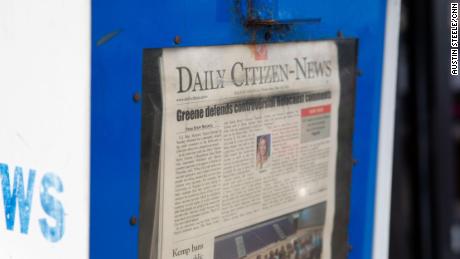 The front page of Daily Citizen News hit Dalton on Thursday.
