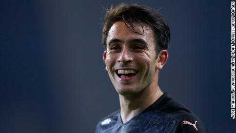 Eric Garcia playing with Manchester City in the UEFA Champions League against FC Porto in December. The defender also joined Barcelona this week.