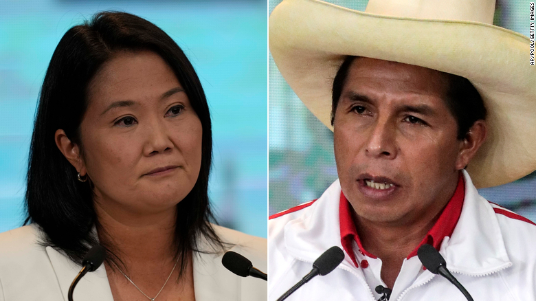Peru presidential election too close to call, but Keiko Fujimori leads in preliminary tally