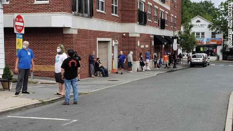 People line up outside of Princeton Record Exchange in New Jersey for one of three Record Store Day drops in 2020.