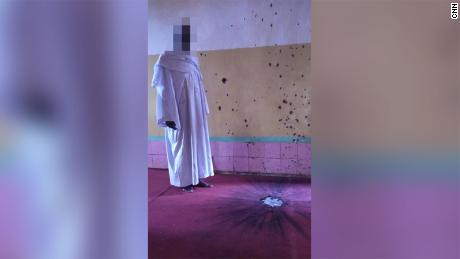 Bullet holes are seen inside the al Taqwa mosque in Bambari, Central African Republic in a photo taken in May 2021.