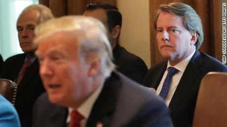 Don McGahn, right, had his records obtained while he was White House counsel to then-President Donald Trump. 