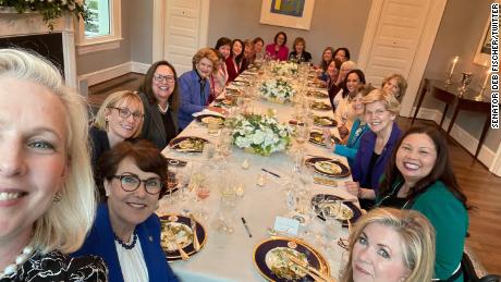 Harris hosts female senators for &#39;evening of relationship building&#39; at vice president&#39;s residence