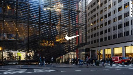 A Nike retail store in New York City is pictured in this undated photo.