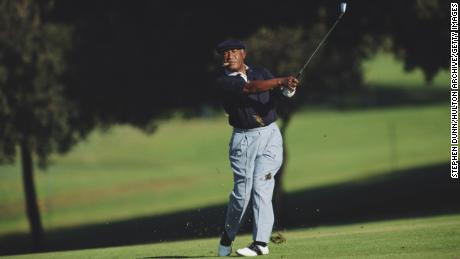 Sifford during the Ralph&#39;s Senior Classic tournament on October 21, 1994 at the Rancho Park Golf Course in Los Angeles.