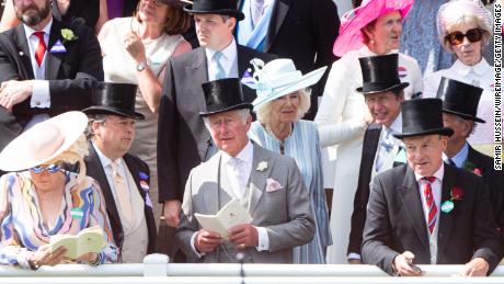 Prince Charles and Camilla amid a sea of guests