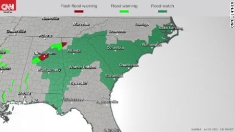 Flood watches and warnings are in effect in several states