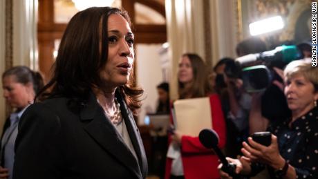 Vice President Kamala Harris speaks to media after Senate Republicans used a filibuster to block voting rights legislation, at the U.S. Capitol, in Washington, D.C., on Tuesday, June 22, 2021. The Senate failed to move forward on voting rights legislation with no Republican support, as bipartisan infrastructure negotiations continue over President Biden?s infrastructure package. (Graeme Sloan/Sipa USA)