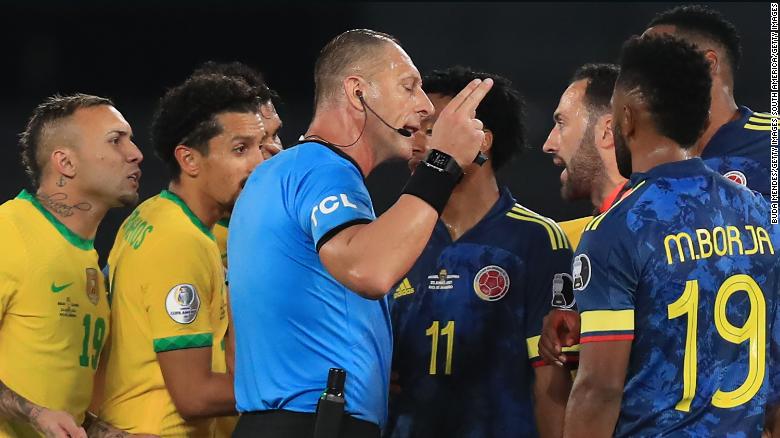 Referee controversy overshadows Brazil's Copa América win over Colombia