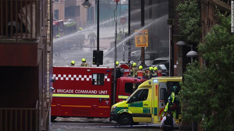 Smoke billows from London train station as fire crews tackle blaze