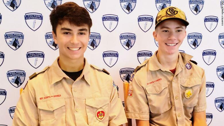 Two Boy Scouts saved a drowning woman's life after pulling her out of Missouri floodwaters