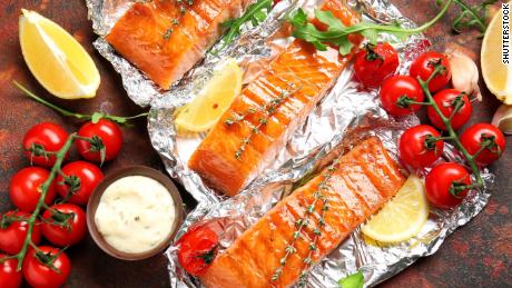 Cook your salmon fillets in foil on the grill.