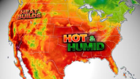 A onda de calor combinada com a peste úmida de 70 milhões de pessoas nos Estados Unidos 
