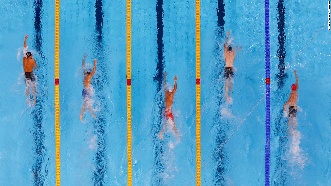 From left, Italy&#39;s Gregorio Paltrinieri, the United States&#39; Bobby Finke, Ukraine&#39;s Mykhailo Romanchuk, Germany&#39;s Florian Wellbrock and Great Britain&#39;s Daniel Jervis race the 1,500-meter freestyle on August 1. &lt;a href=&quot;https://www.cnn.com/world/live-news/tokyo-2020-olympics-07-31-21-spt/h_fd9cb74d1f4403d6a096f915c2eeb0dd&quot; target=&quot;_blank&quot;&gt;Finke won the gold&lt;/a&gt; after racing down Romanchuk and Wellbrock in the final 50 meters. Finke also won gold in the 800-meter freestyle earlier in these Olympics.