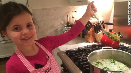 Making a broccoli cheddar soup is a great way to get kids to eat veggies.