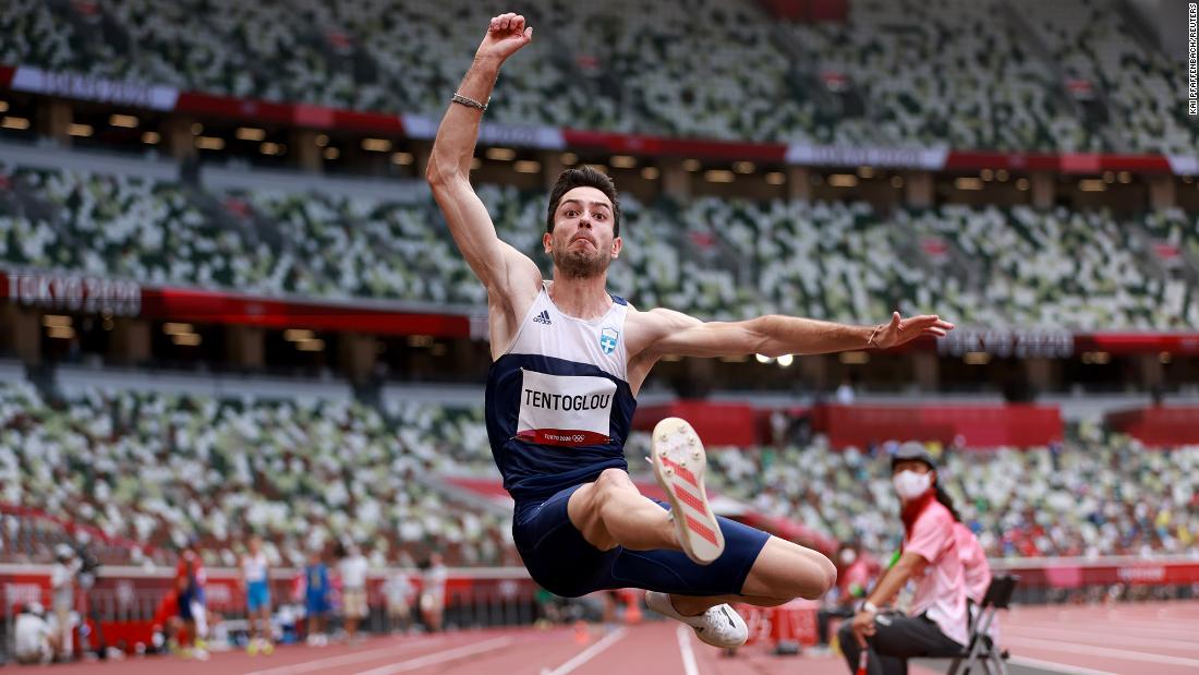 Greece&#39;s Miltiadis Tentoglou competes in the long jump on August 2. Both he and Cuba&#39;s Juan Miguel Echevarria had a top jump of 8.41 meters, but &lt;a href=&quot;https://www.cnn.com/world/live-news/tokyo-2020-olympics-08-01-21-spt/h_e020f618747e2ab11a985a7728bfc2e8&quot; target=&quot;_blank&quot;&gt;Tentoglou won the gold medal&lt;/a&gt; because his second-best jump was longer than Echevarria&#39;s.