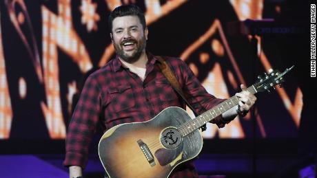 Chris Young performs during the &quot;Raised on Country World Tour 2019&quot; at MGM Grand Garden Arena in Las Vegas, August 17, 2019.  