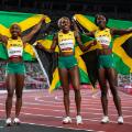 01 team jamaica sprinters tokyo 100m 