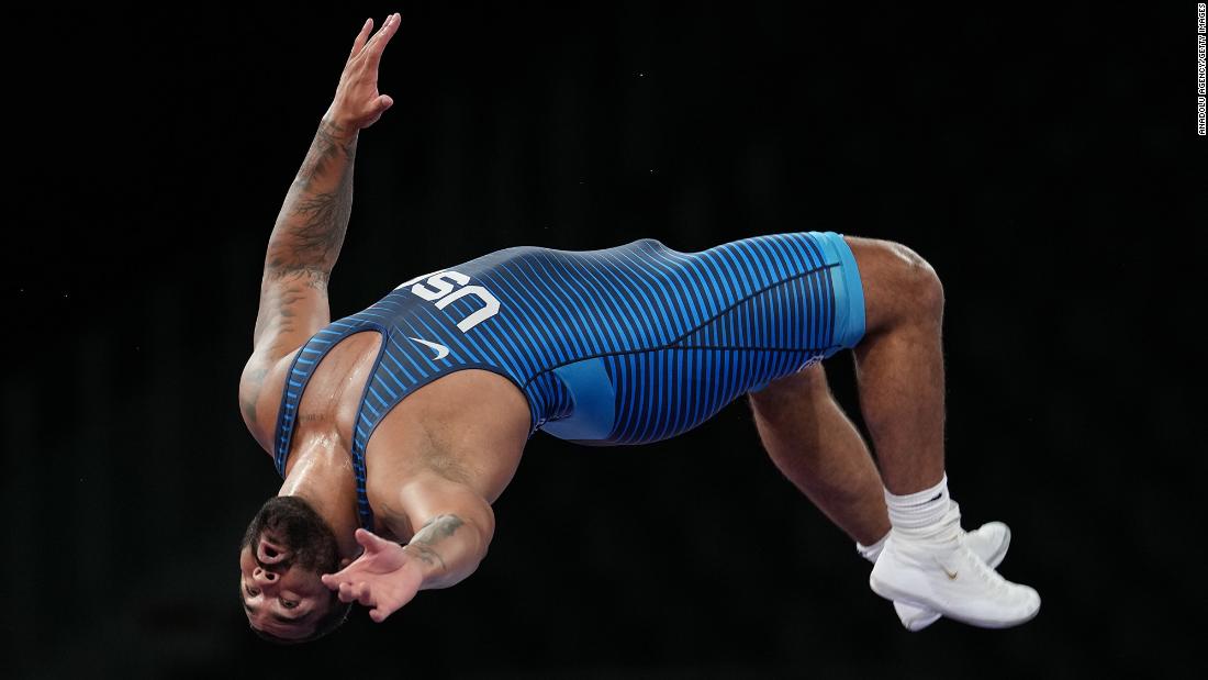 American wrestler Gable Steveson celebrates after a &lt;a href=&quot;https://www.cnn.com/world/live-news/tokyo-2020-olympics-08-06-21-spt/h_fa83b7c83d36fcfb8a0035d8791cc125&quot; target=&quot;_blank&quot;&gt;dramatic last-second comeback&lt;/a&gt; earned him a gold medal on August 6. Steveson was named after legendary wrestler Dan Gable, who won gold at the Olympics in 1972.