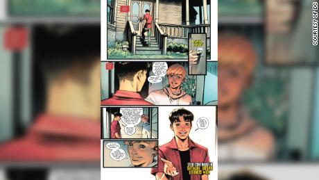 The last page of the comic sees Robin (out of costume as Tim Drake) gladly accept a date with his friend Bernard. 