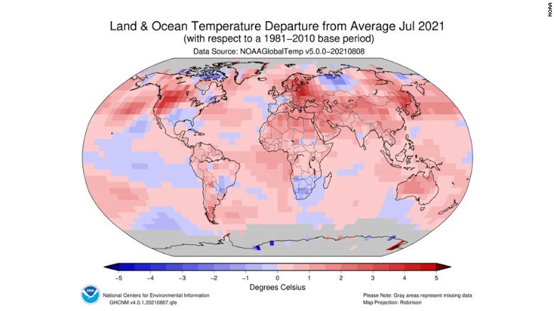 July was the hottest month on record, amid extreme weather around the globe