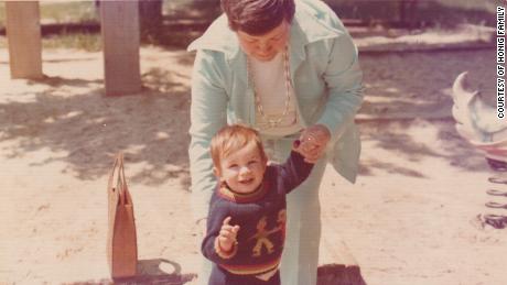 Elie Honig, at age 2, with his grandmother, Gusta Honig.