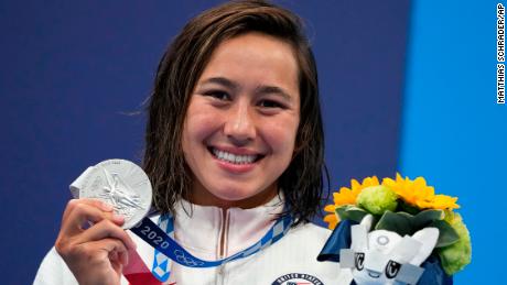 Erica Sullivan won silver in the women's 1,500 freestyle at Tokyo 2020.