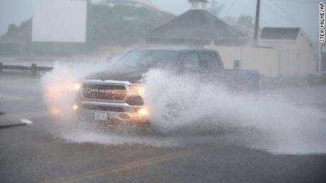 Slow-moving Tropical Storm Henri makes landfall along the coast of Rhode Island 