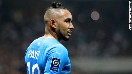 Payet during the match between Nice and Marseille.
