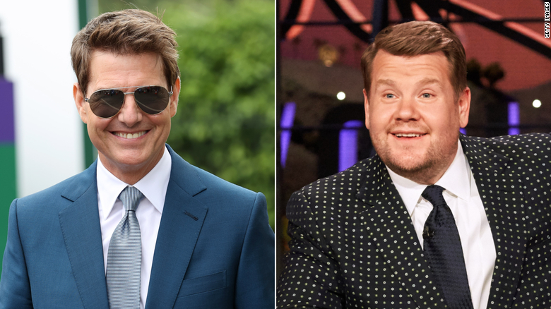 Tom Cruise wanted to land his helicopter in James Corden's yard
