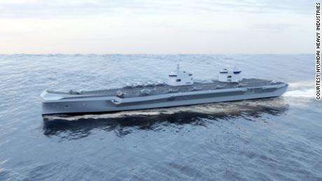 南韩&#39;s new aircraft carrier could look like a mini HMS Queen Elizabeth