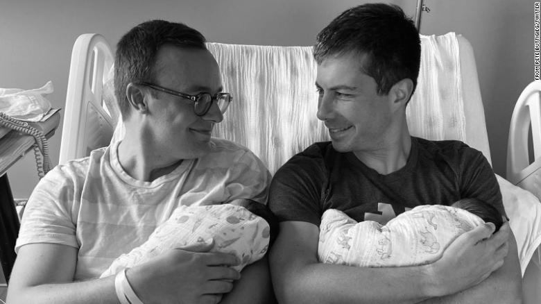 Pete Buttigieg and husband Chasten announce the birth of their adopted children