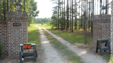 &quot;Keep Out&quot; signs marked one entrance to the Murdaugh family property in Islandton, where a double homicide occurred.
