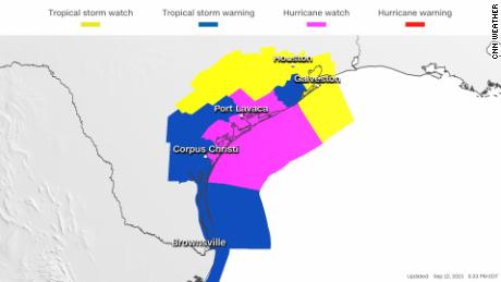 Texas under hurricane watch ahead of Tropical Storm Nicholas 