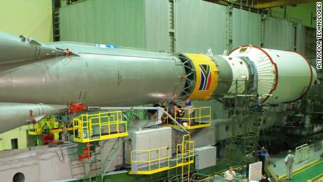 The launch of South Africa&#39;s SumbandilaSat on a Russian Soyuz rocket in Baikonur, Kazakhstan, in September 2009. 