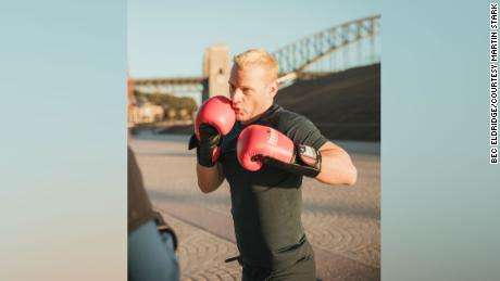 In Sydney, where the Gay World Boxing Championship is held, Stark trains with coach Tanya.